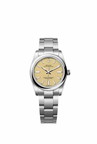 Rolex Oyster Perpetual 34 Stainless Steel / Beige 124200-0007 (m124200-0007)